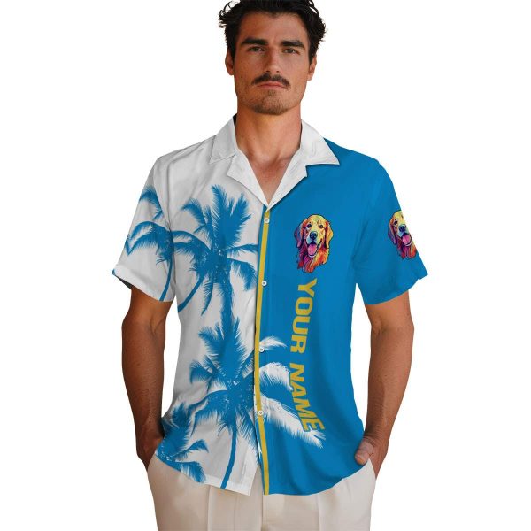 Customized Dog Palm Trees Hawaiian Shirt High quality