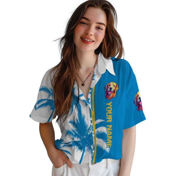 Customized Dog Palm Trees Hawaiian Shirt Trendy