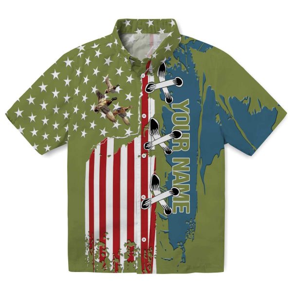 Customized Duck Stitched Flag Hawaiian Shirt Best selling