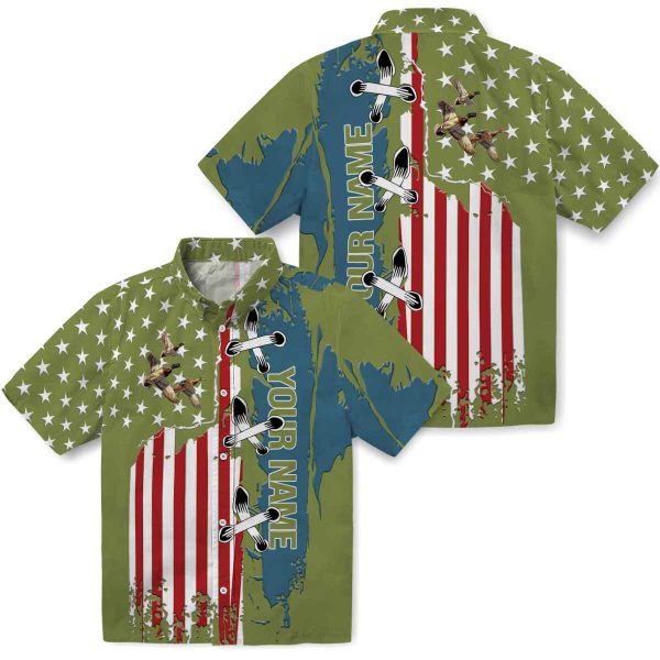 Customized Duck Stitched Flag Hawaiian Shirt Latest Model