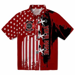 Customized Firefighter Stitched Flag Hawaiian Shirt Best selling