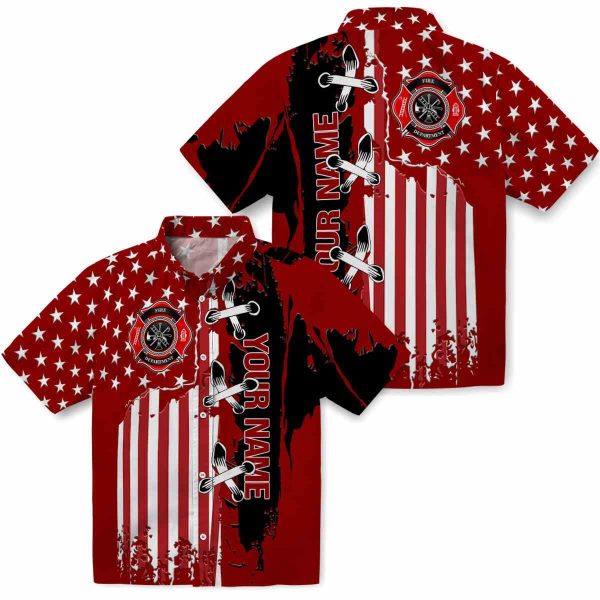 Customized Firefighter Stitched Flag Hawaiian Shirt Latest Model