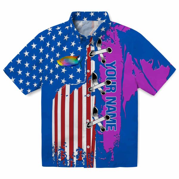 Customized Fish Stitched Flag Hawaiian Shirt Best selling