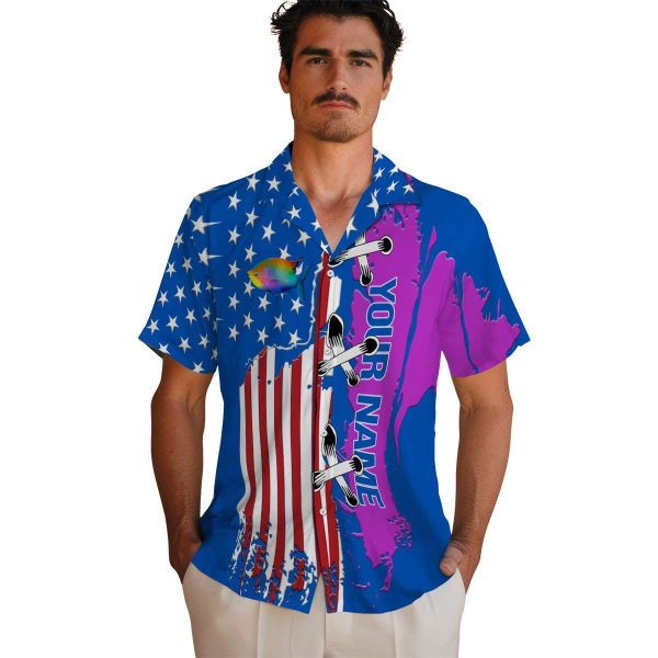 Customized Fish Stitched Flag Hawaiian Shirt High quality