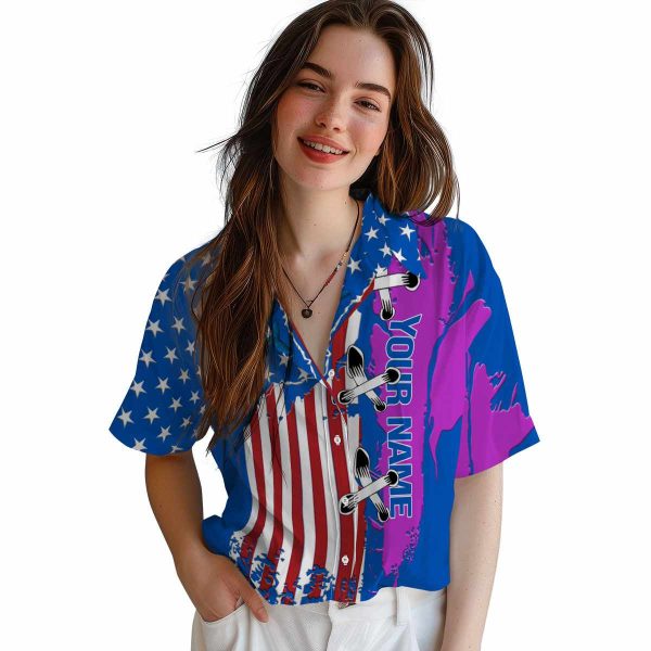 Customized Fish Stitched Flag Hawaiian Shirt Trendy