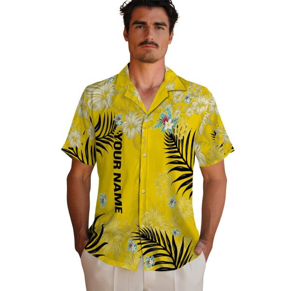 Customized Floral Hibiscus Print Hawaiian Shirt High quality