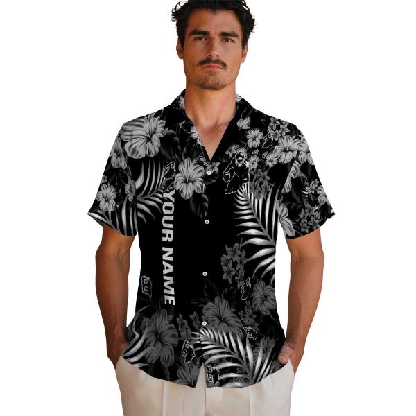 Customized Football Hibiscus Print Hawaiian Shirt High quality