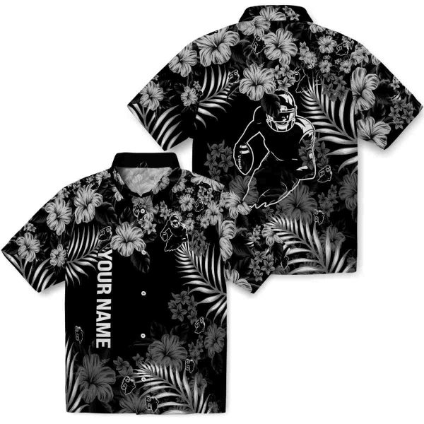 Customized Football Hibiscus Print Hawaiian Shirt Latest Model