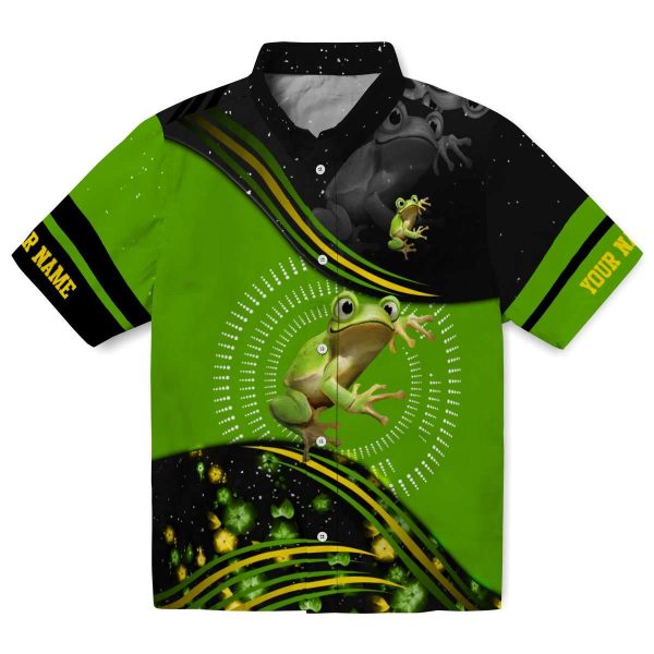 Customized Frog Abstract Waves Hawaiian Shirt Best selling