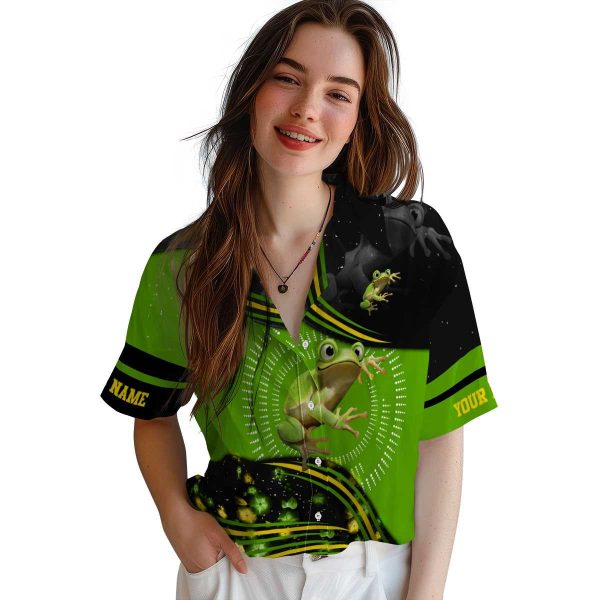 Customized Frog Abstract Waves Hawaiian Shirt Trendy