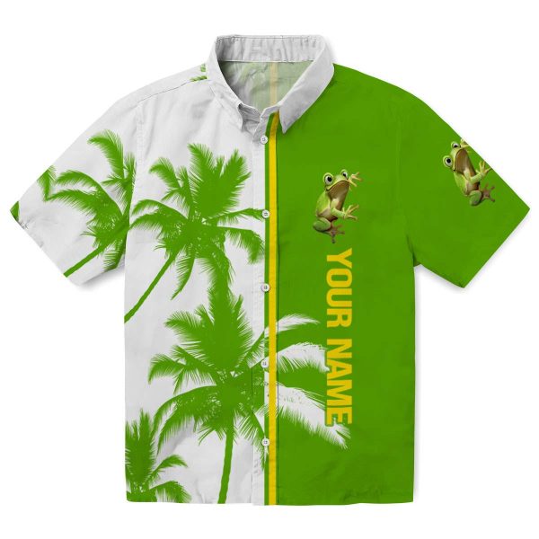 Customized Frog Palm Trees Hawaiian Shirt Best selling