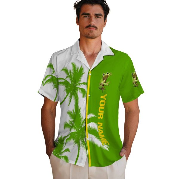 Customized Frog Palm Trees Hawaiian Shirt High quality