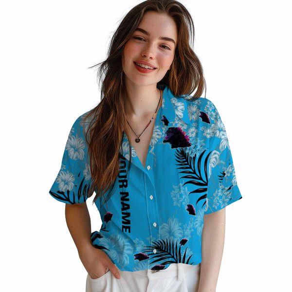 Customized Godzilla Hibiscus Print Hawaiian Shirt Trendy