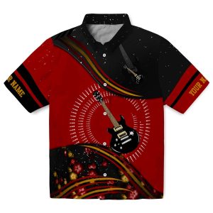 Customized Guitar Abstract Waves Hawaiian Shirt Best selling