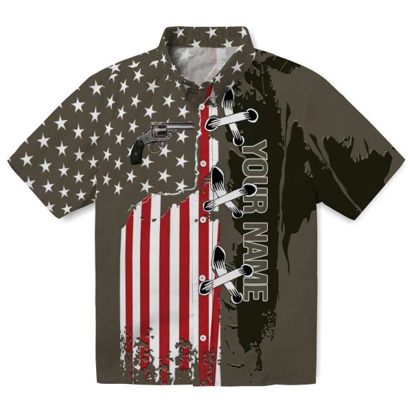 Customized Gun Stitched Flag Hawaiian Shirt Best selling