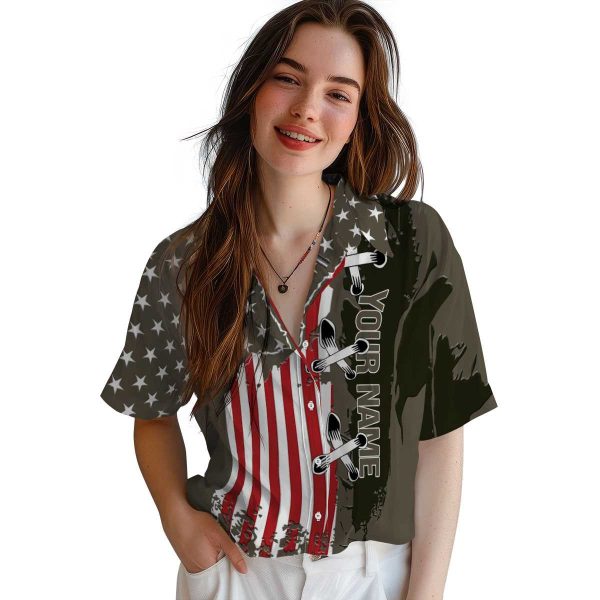 Customized Gun Stitched Flag Hawaiian Shirt Trendy