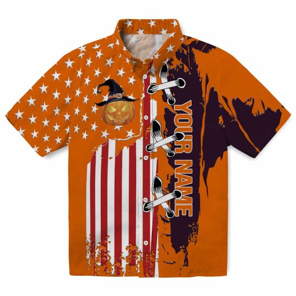 Customized Halloween Stitched Flag Hawaiian Shirt Best selling