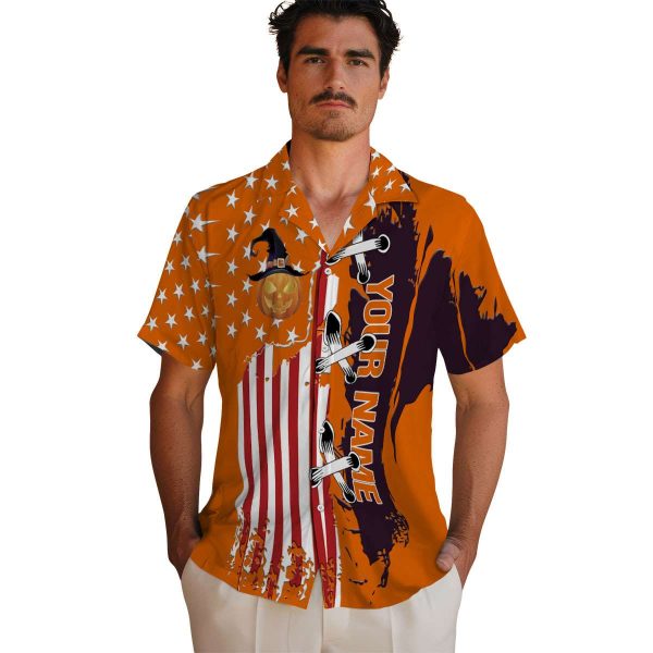 Customized Halloween Stitched Flag Hawaiian Shirt High quality