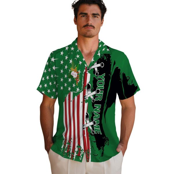 Customized Hawaiian Flower Shirt Stitched Flag Hawaiian Shirt High quality