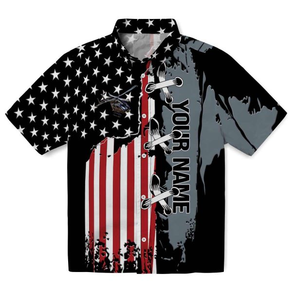 Customized Helicopter Stitched Flag Hawaiian Shirt Best selling