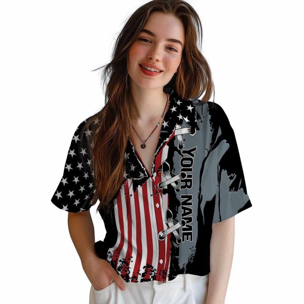 Customized Helicopter Stitched Flag Hawaiian Shirt Trendy