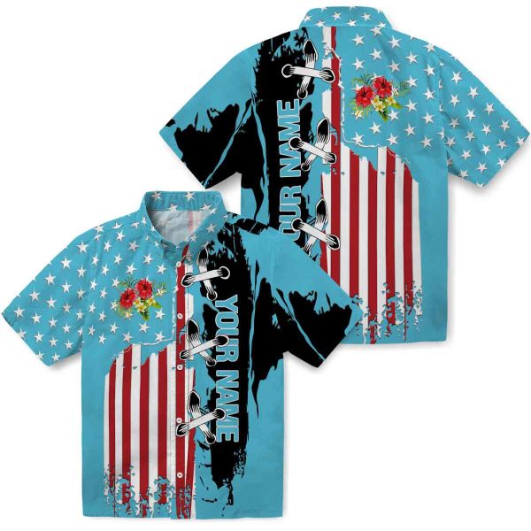 Customized Hibiscus Stitched Flag Hawaiian Shirt Latest Model