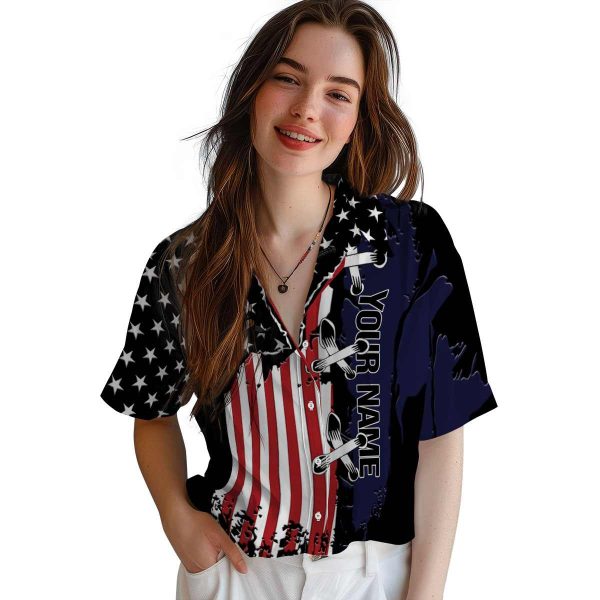 Customized Hockey Stitched Flag Hawaiian Shirt Trendy