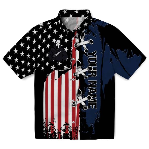 Customized Horror Stitched Flag Hawaiian Shirt Best selling