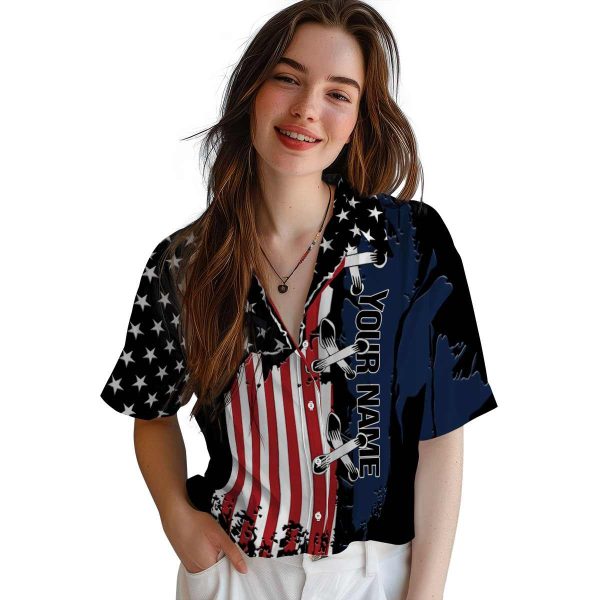 Customized Horror Stitched Flag Hawaiian Shirt Trendy