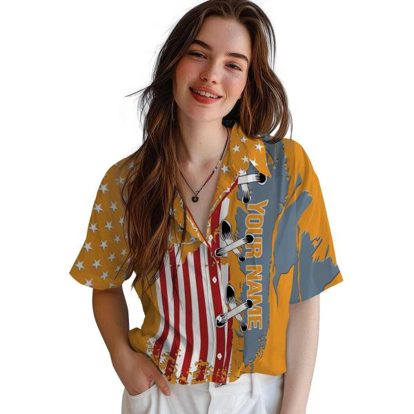 Customized Ironworker Stitched Flag Hawaiian Shirt Trendy