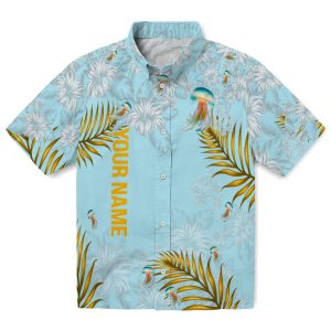 Customized Jellyfish Hibiscus Print Hawaiian Shirt Best selling