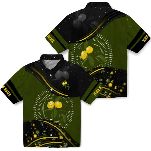 Customized Lemon Abstract Waves Hawaiian Shirt Latest Model