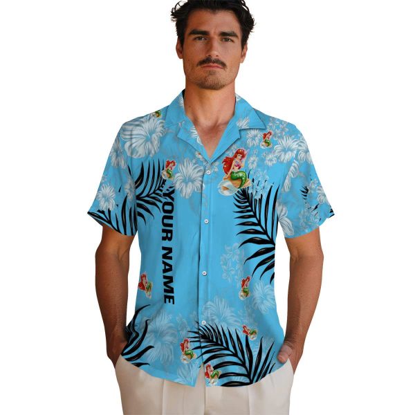 Customized Mermaid Hibiscus Print Hawaiian Shirt High quality