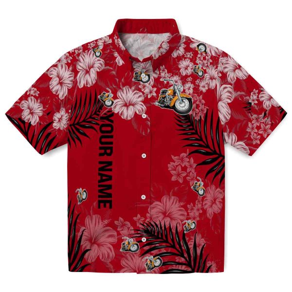 Customized Motorcycle Hibiscus Print Hawaiian Shirt Best selling