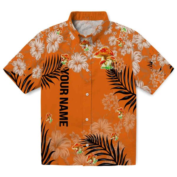 Customized Mushroom Hibiscus Print Hawaiian Shirt Best selling