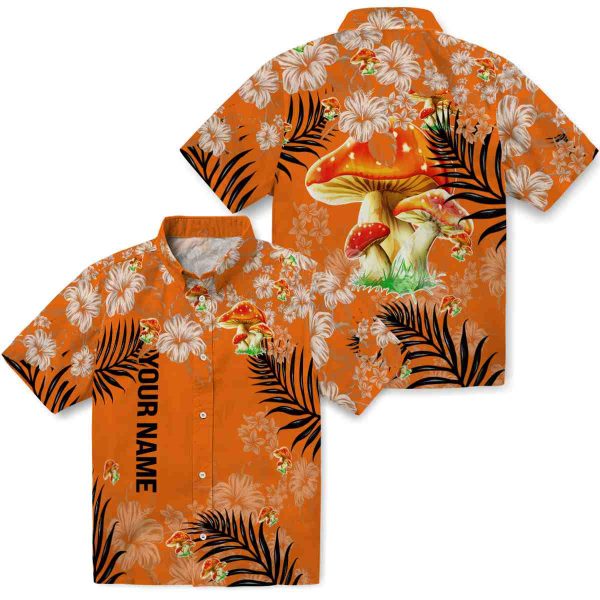 Customized Mushroom Hibiscus Print Hawaiian Shirt Latest Model