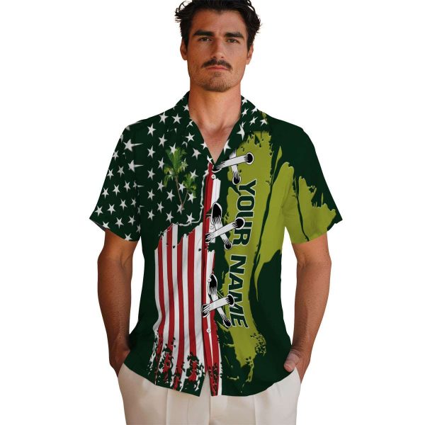 Customized Palm Tree Stitched Flag Hawaiian Shirt High quality