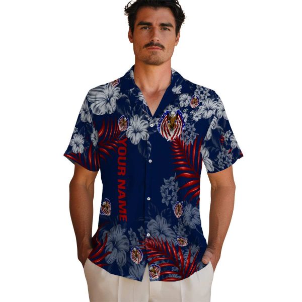 Customized Patriotic Hibiscus Print Hawaiian Shirt High quality