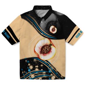 Customized Peach Abstract Waves Hawaiian Shirt Best selling