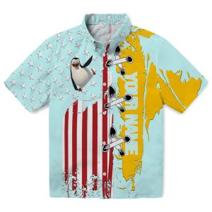 Customized Penguin Stitched Flag Hawaiian Shirt Best selling