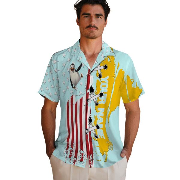 Customized Penguin Stitched Flag Hawaiian Shirt High quality