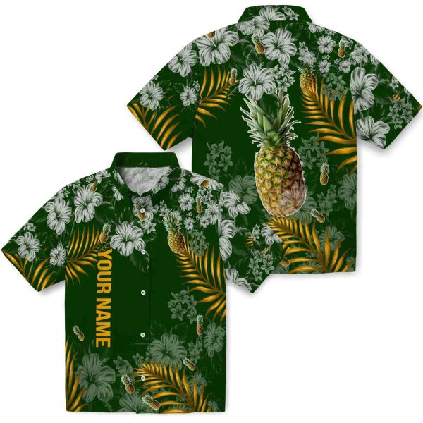 Customized Pineapple Hibiscus Print Hawaiian Shirt Latest Model