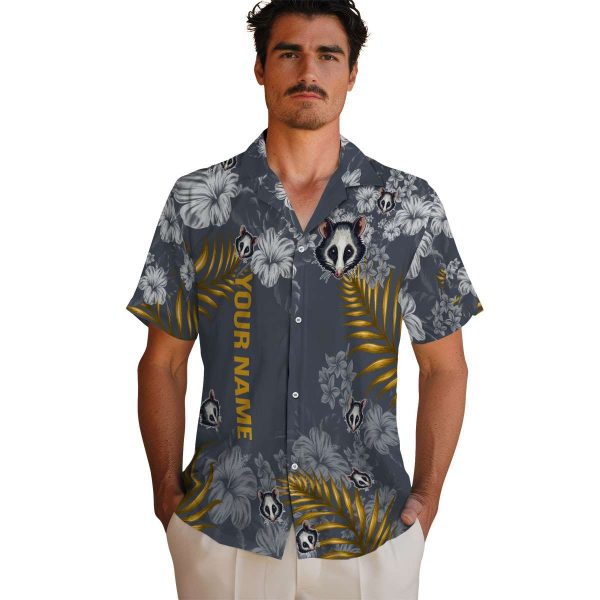 Customized Possum Hibiscus Print Hawaiian Shirt High quality 1