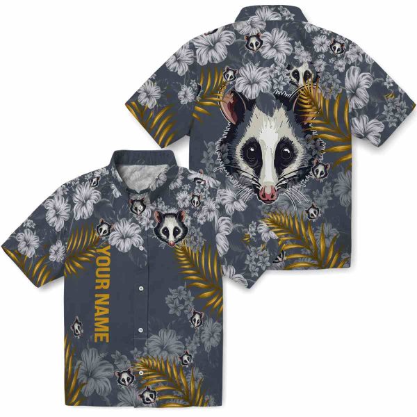 Customized Possum Hibiscus Print Hawaiian Shirt Latest Model 1