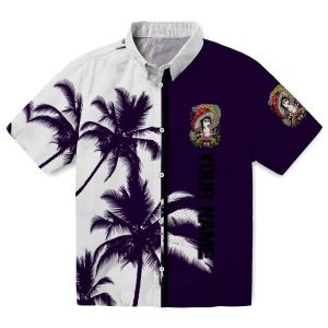 Customized Psychedelic Palm Trees Hawaiian Shirt Best selling