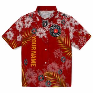 Customized Rock And Roll Hibiscus Print Hawaiian Shirt Best selling