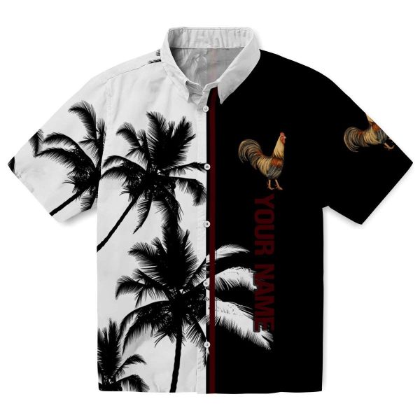 Customized Rooster Palm Trees Hawaiian Shirt Best selling