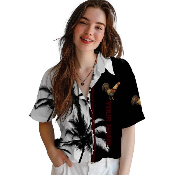 Customized Rooster Palm Trees Hawaiian Shirt Trendy