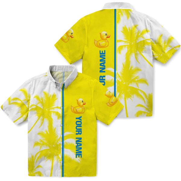 Customized Rubber Duck Palm Trees Hawaiian Shirt Latest Model