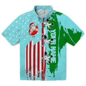 Customized Santa Stitched Flag Hawaiian Shirt Best selling